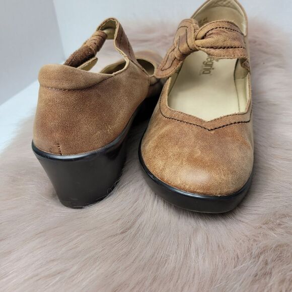 Alegria Ella Saddle Brown Mary Jane Comfort Leather Shoes ELL-632 Size 10 - Picture 8 of 10